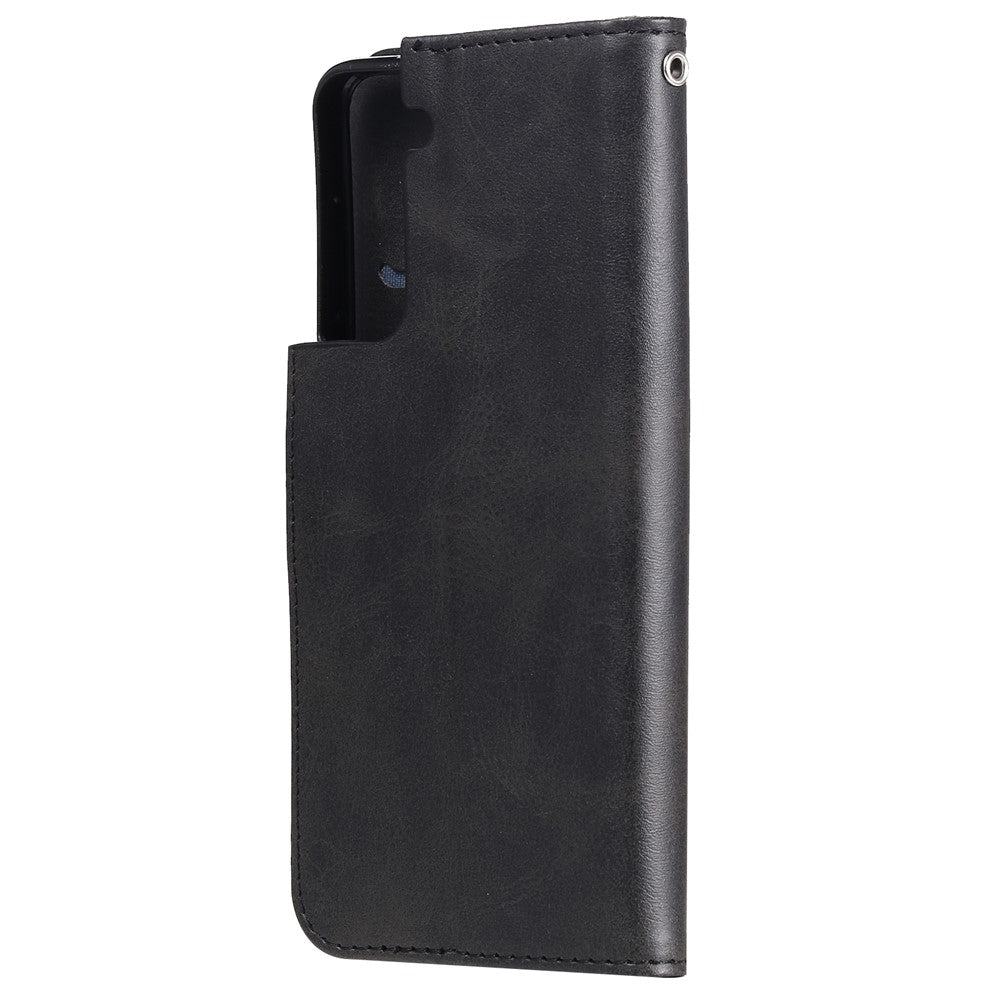 Zipper Pocket Leather Wallet Stand Case for Samsung Galaxy S21+ 5G