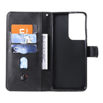 Zipper Pocket Leather Wallet Stand Case for Samsung Galaxy S21 Ultra 5G