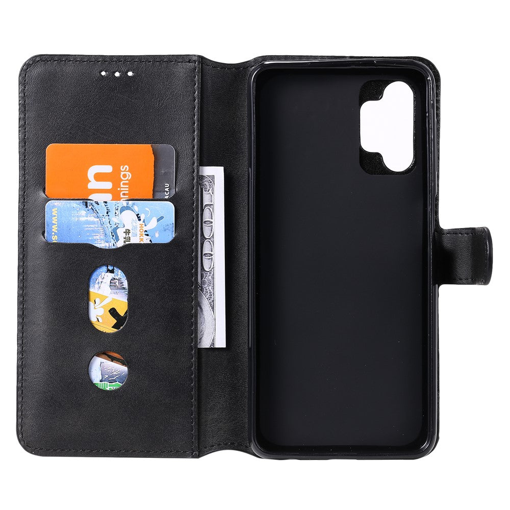 Klassisk tekstureret pung-etui i PU-læder til Samsung Galaxy A32 5G/M32 5G