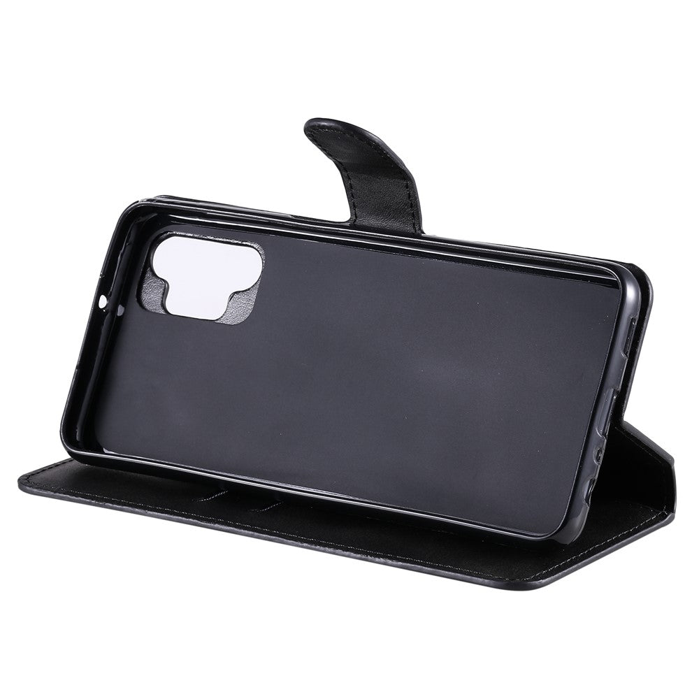 Klassisk tekstureret pung-etui i PU-læder til Samsung Galaxy A32 5G/M32 5G
