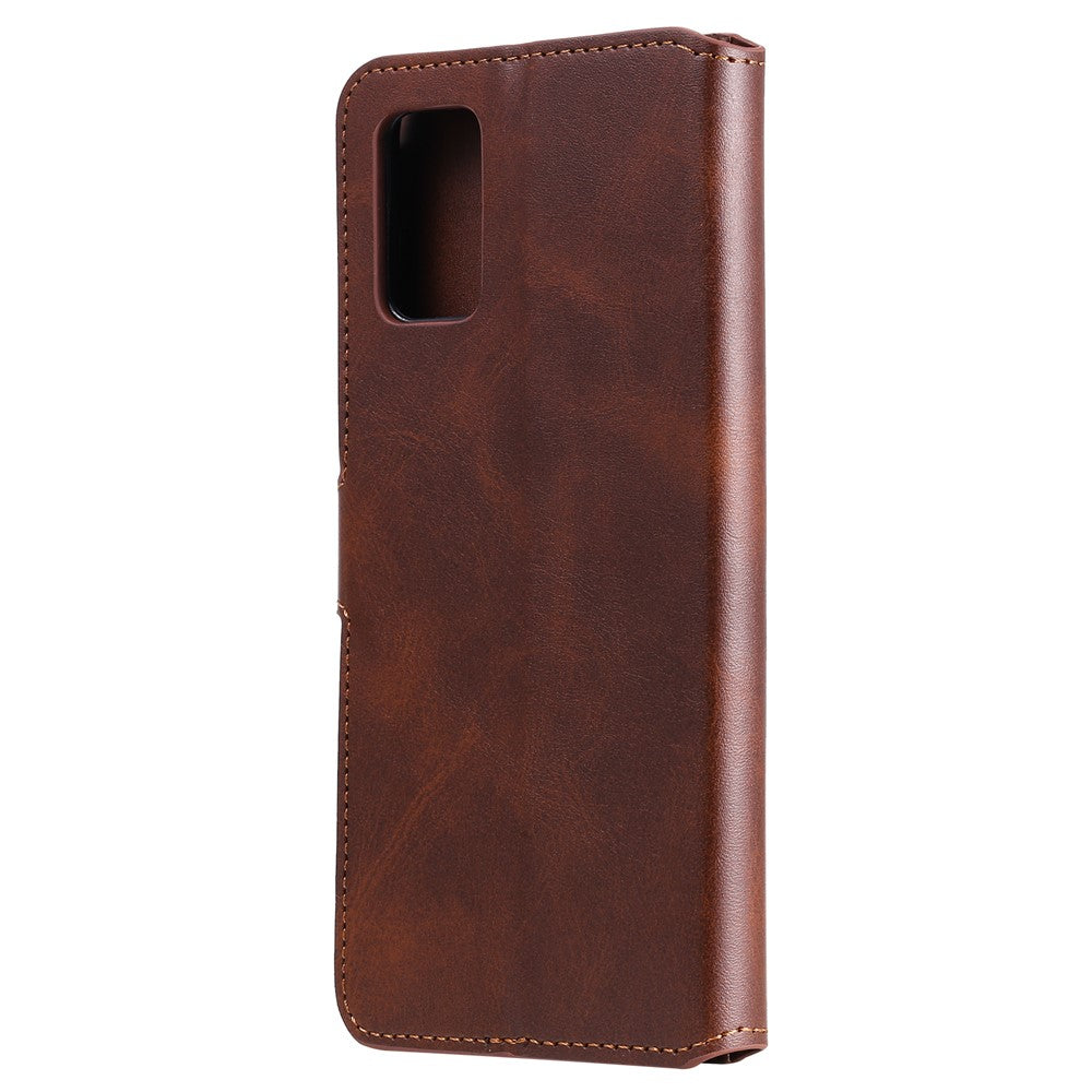 Klassisk pung stand flip læder telefon cover til Samsung Galaxy A02s (164.2mm)