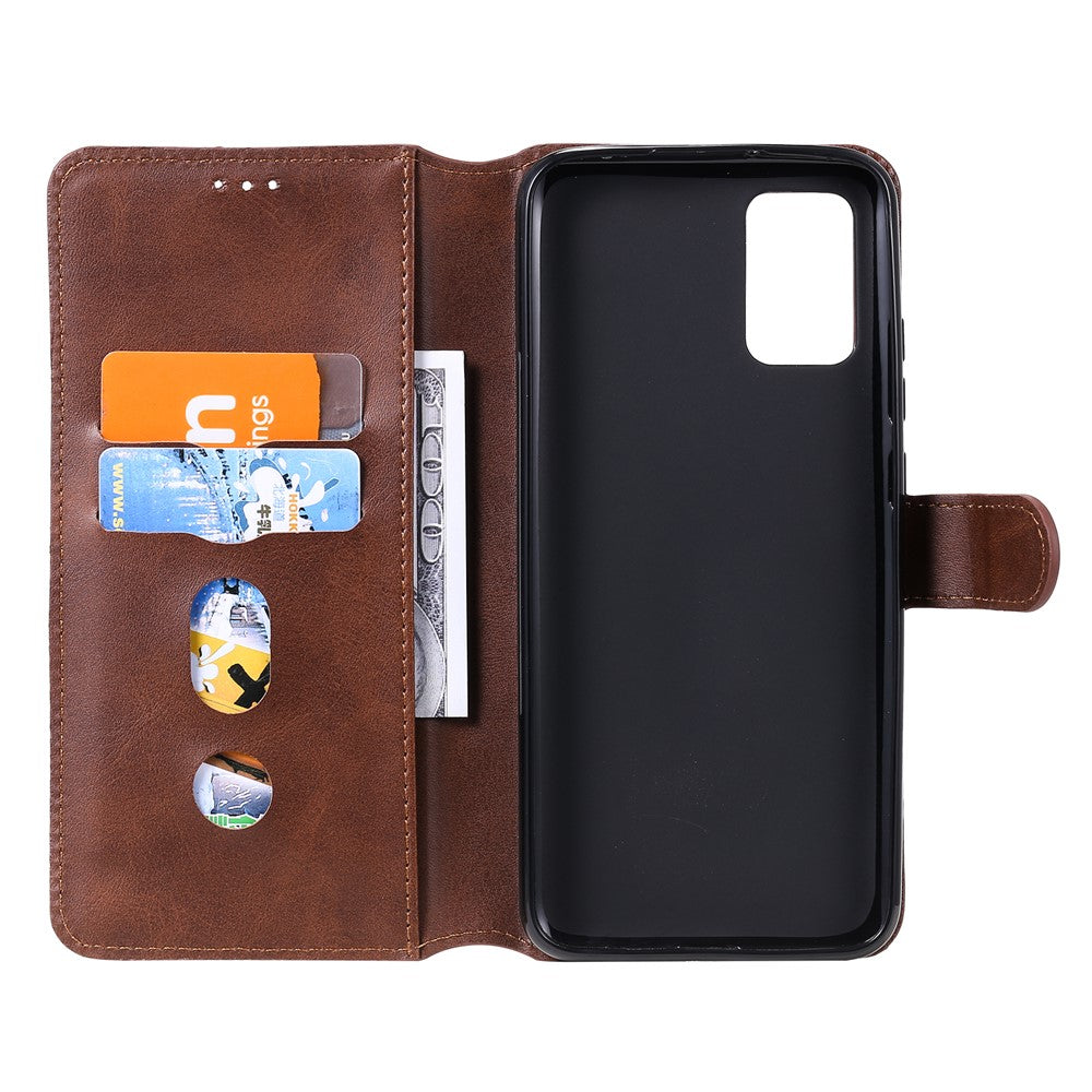 Klassisk pung stand flip læder telefon cover til Samsung Galaxy A02s (164.2mm)
