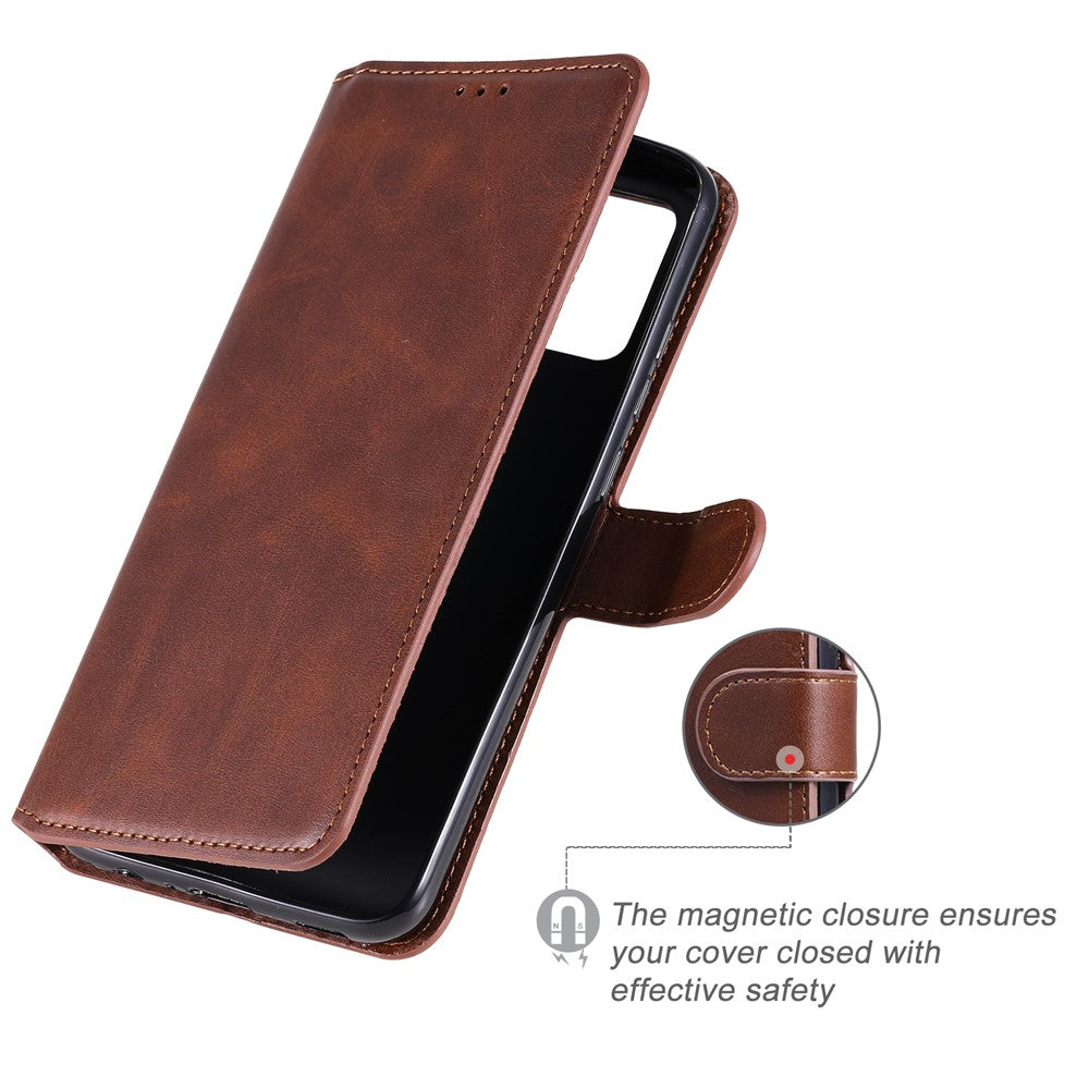 Klassisk pung stand flip læder telefon cover til Samsung Galaxy A02s (164.2mm)