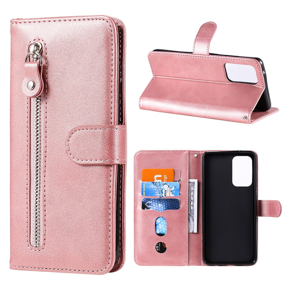 Zipper Pocket Wallet Leather Stand Smartphone Case for Samsung Galaxy A52 4G/5G / A52s 5G
