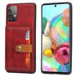 PU-læderbeklædt TPU-stativcover med kortlommer til Samsung Galaxy A52 4G/5G / A52s 5G