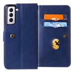 For Samsung Galaxy S21 Plus 5G Leather Case with 10 Card Holder Phone Cover Stand