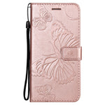 For Samsung Galaxy S21 4G / 5G Wallet Case Floral Butterfly Imprinted Leather Phone Cover Stand