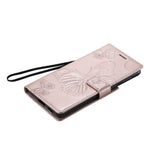 For Samsung Galaxy S21 4G / 5G Wallet Case Floral Butterfly Imprinted Leather Phone Cover Stand