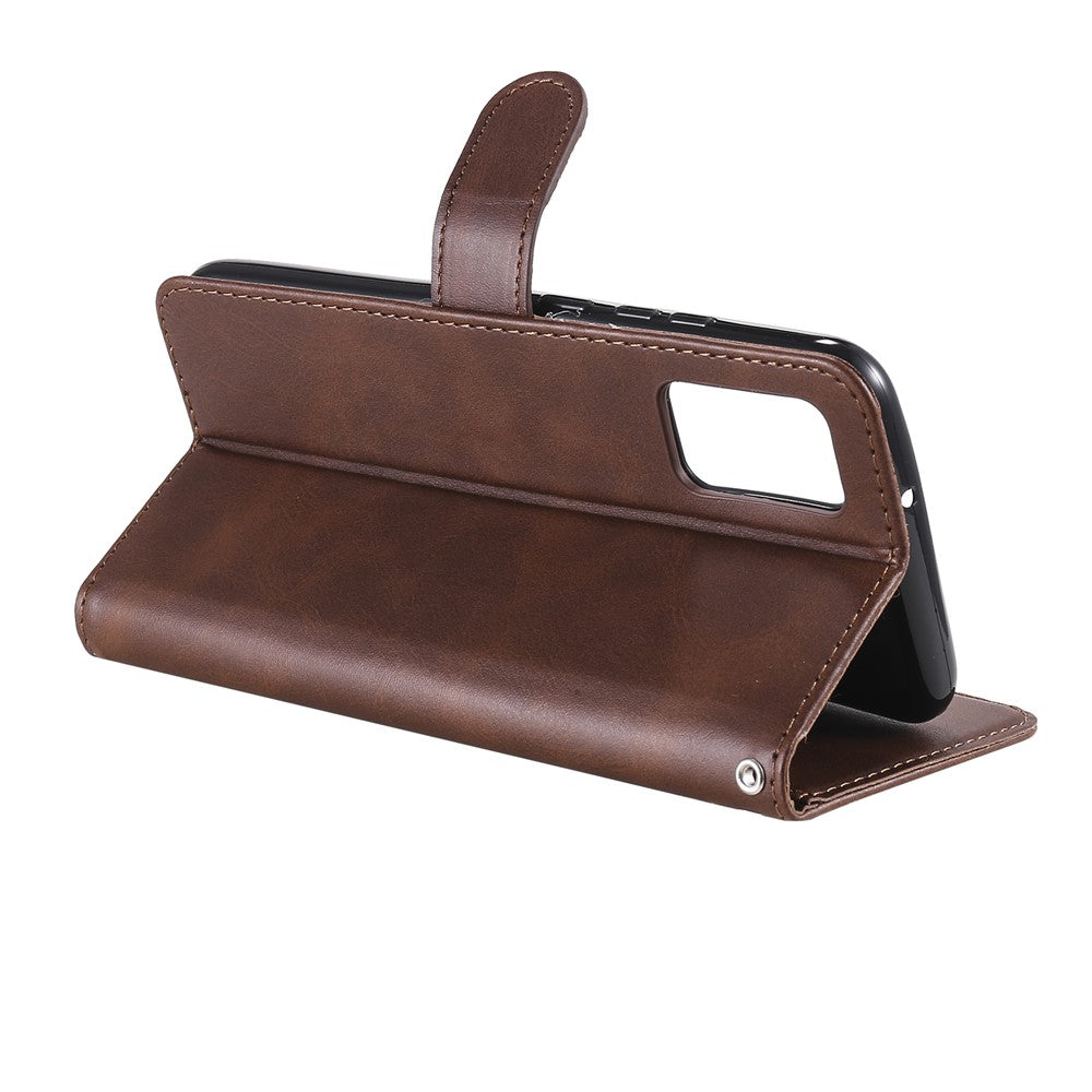 Zipper Pocket Leather Wallet Stand Case for Samsung Galaxy A02s (164.2mm)