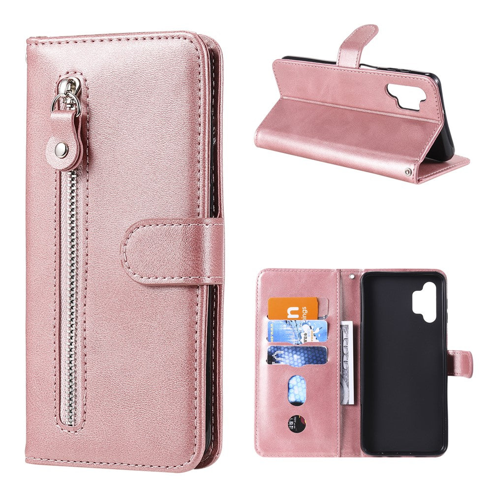 Kortholder Pung Læder Etui med Lynlås til Samsung Galaxy A32 5G/M32 5G