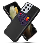 Kortfacktyg + PU-läder + PC Hybridskal för Samsung Galaxy S21 Ultra 5G