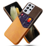 Kortfacktyg + PU-läder + PC Hybridskal för Samsung Galaxy S21 Ultra 5G