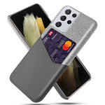 Kortfacktyg + PU-läder + PC Hybridskal för Samsung Galaxy S21 Ultra 5G