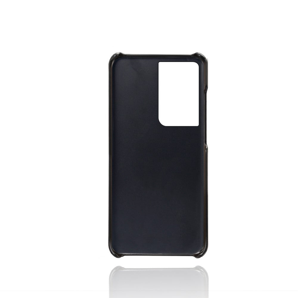 PC + PU-läderbelagt fodral med dubbla kortplatser för Samsung Galaxy S21 Ultra 5G