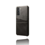 Dual-Card Slots Design PU Leather Coated Hard PC Case for Samsung Galaxy S21 Plus 5G