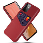 Card Holder Cloth + PU Leather Coated PC Back Cover for Samsung Galaxy A72 5G / A72 4G