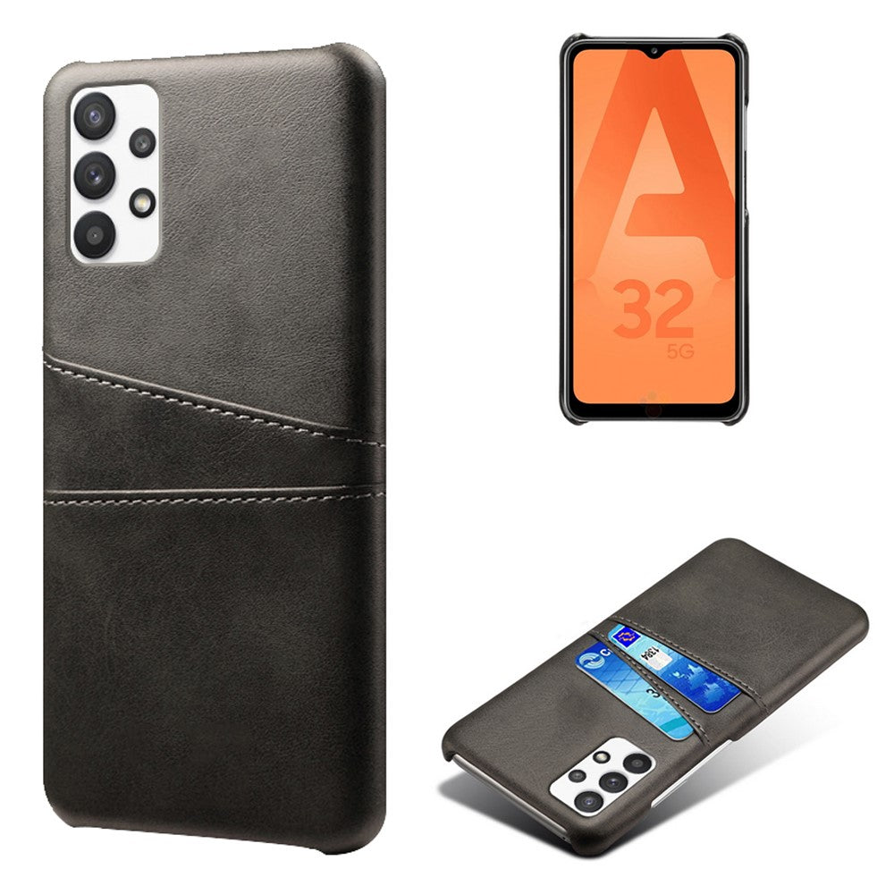 PC + PU Leather Coated Case with Dual-Card Slots for Samsung Galaxy A32 5G / M32 5G