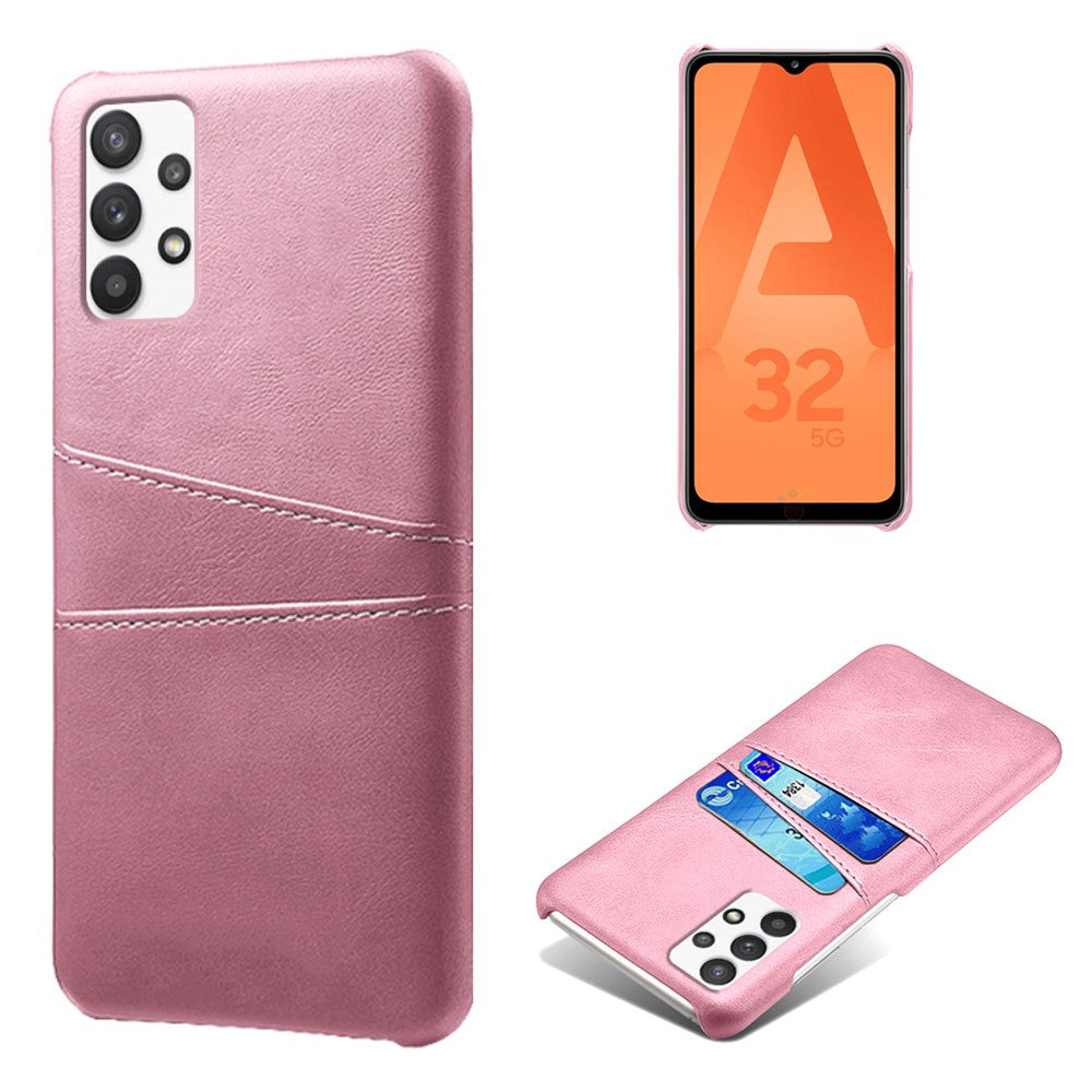 PC + PU Leather Coated Case with Dual-Card Slots for Samsung Galaxy A32 5G / M32 5G