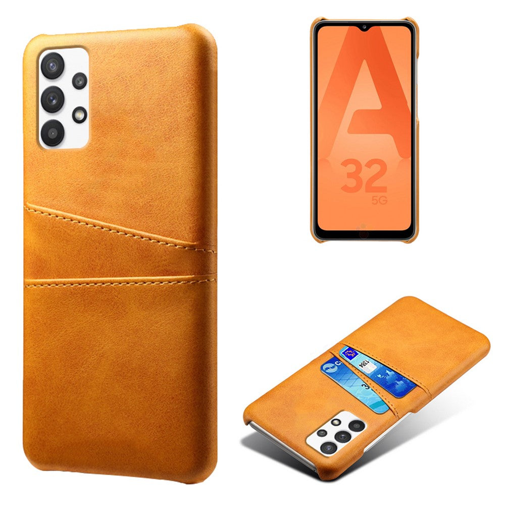 PC + PU Leather Coated Case with Dual-Card Slots for Samsung Galaxy A32 5G / M32 5G