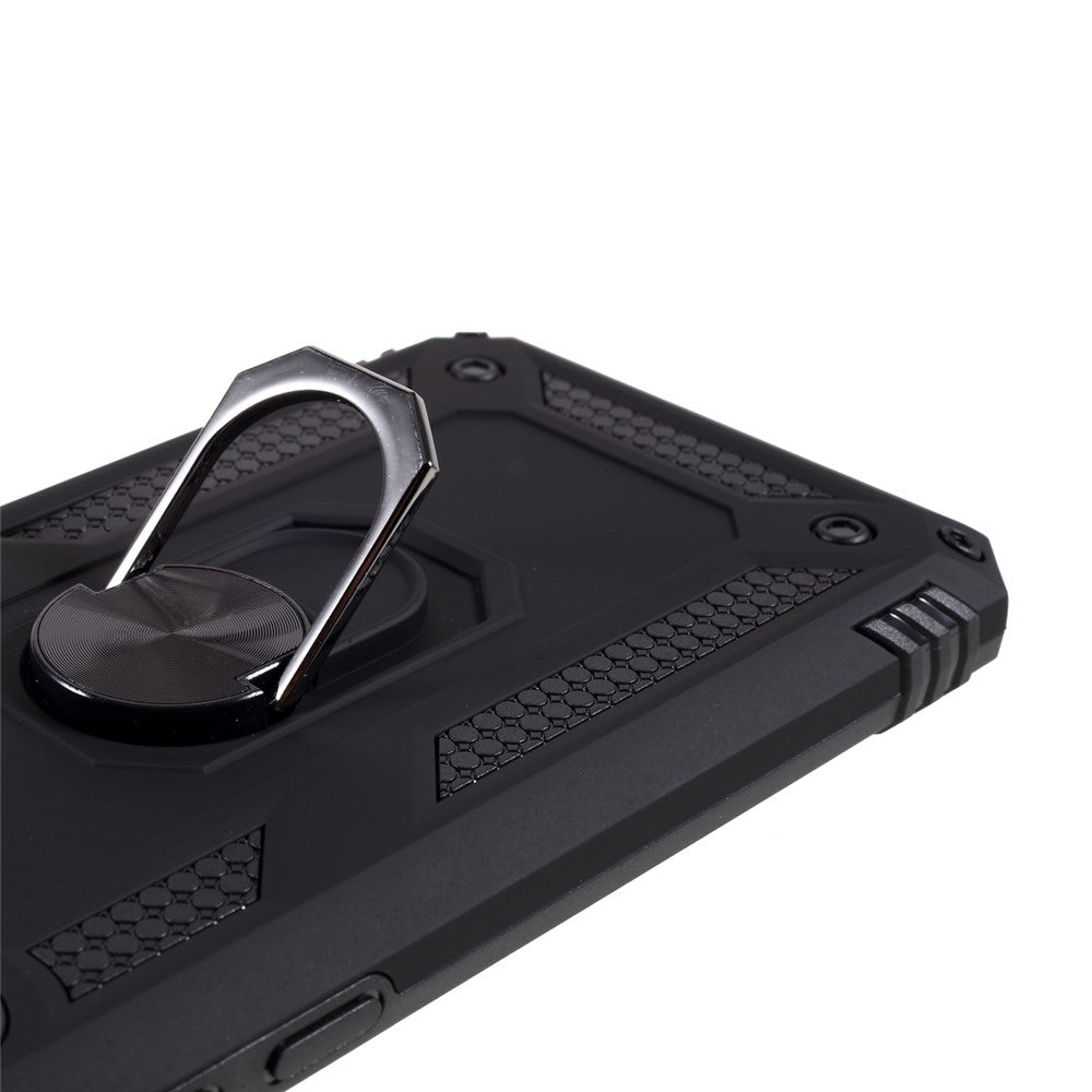 PC + TPU Hybrid Anti-drop Phone Shell with Ring Kickstand Design for Samsung Galaxy A02s (166.5mm)
