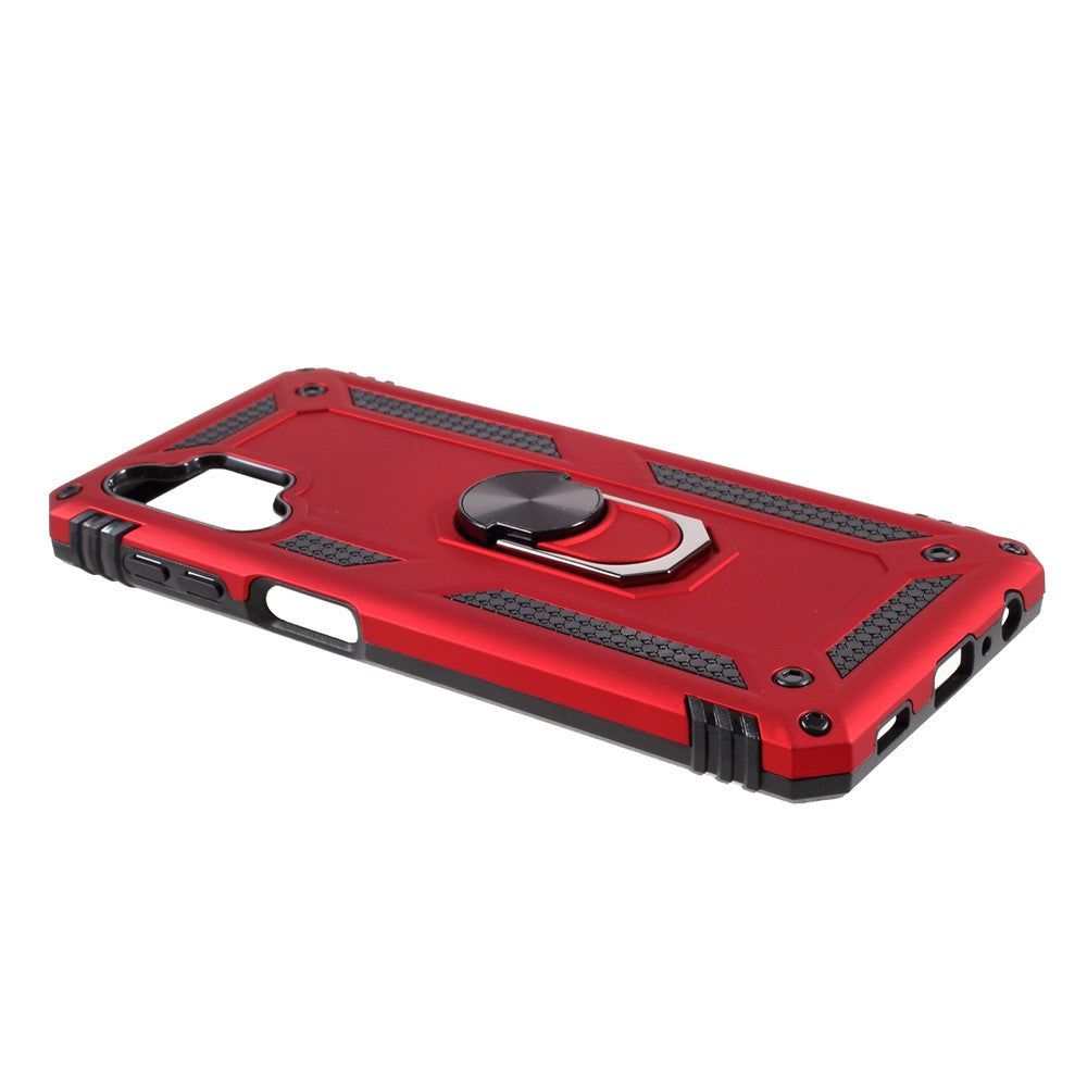 PC + TPU Combo Design Anti-drop Hybrid Phone Shell with Ring Kickstand for Samsung Galaxy A32 5G/M32 5G
