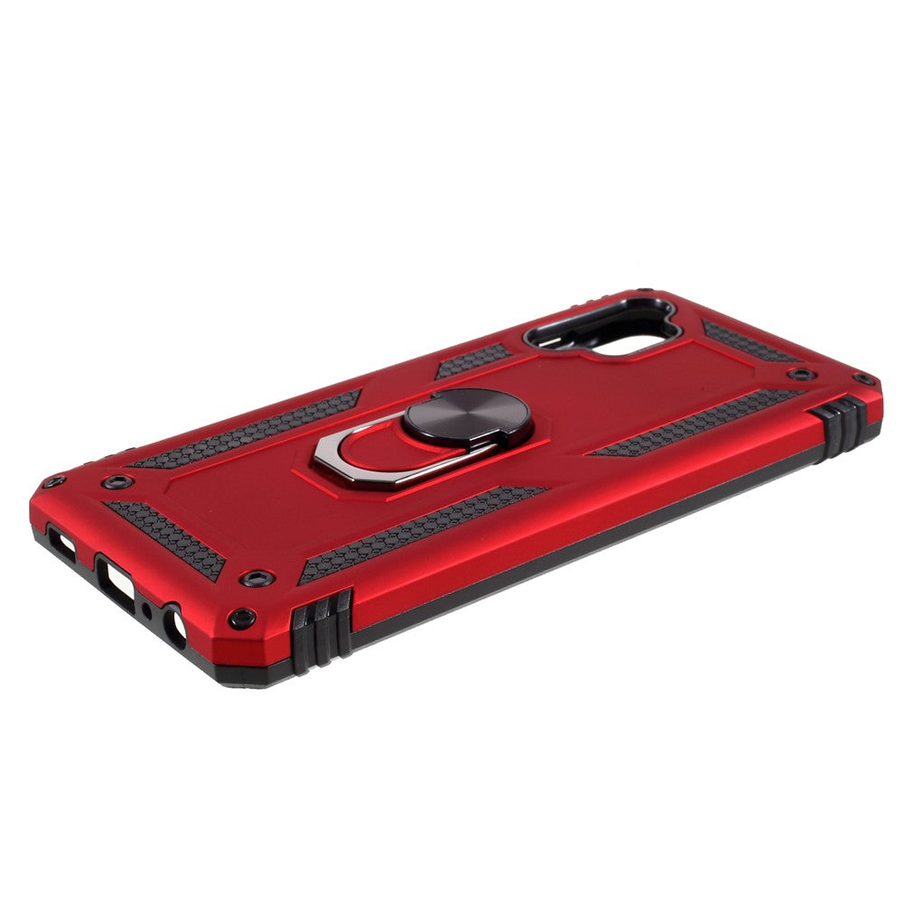 PC + TPU Combo Design Anti-drop Hybrid Phone Shell with Ring Kickstand for Samsung Galaxy A32 5G/M32 5G