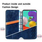 For Samsung Galaxy A71 SM-A715 PU Leather Case Rhombus Imprint Wallet Stand Phone Cover