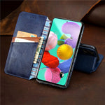 For Samsung Galaxy A71 SM-A715 PU Leather Case Rhombus Imprint Wallet Stand Phone Cover