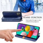 For Samsung Galaxy A71 SM-A715 PU Leather Case Rhombus Imprint Wallet Stand Phone Cover