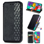 Samsung Galaxy A51 4G SM-A515 PU-läderfodral Rhombus Imprint plånboksfodral