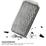 For Samsung Galaxy A51 4G SM-A515 PU Leather Case Rhombus Imprint Wallet Stand Phone Cover