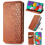 Samsung Galaxy A51 4G SM-A515 PU-läderfodral Rhombus Imprint plånboksfodral