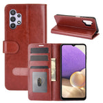 Wallet Design Crazy Horse Texture Leather Cover Stand Case for Samsung Galaxy A32 5G / M32 5G