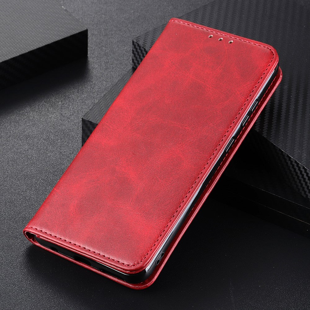 Wallet Stand Split Leather Magnetic Closure Protective Case for Samsung Galaxy A32 4G (EU Version)