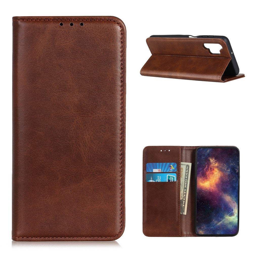 Wallet Stand Split Leather Magnetic Closure Protective Case for Samsung Galaxy A32 4G (EU Version)