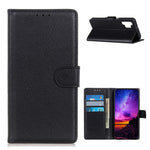 Folio Flip Design Litchi Skin Leather Phone Case Stand Protective Shell with Wallet for Samsung Galaxy A32 4G (EU Version)