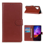 Folio Flip Design Litchi Skin Leather Phone Case Stand Protective Shell with Wallet for Samsung Galaxy A32 4G (EU Version)
