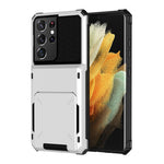 Flip-korthållare TPU+PC Hybridskal för Samsung Galaxy S21 Ultra 5G