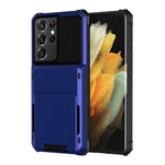 Flip-korthållare TPU+PC Hybridskal för Samsung Galaxy S21 Ultra 5G