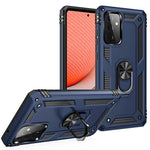 Hybrid PC + TPU Phone Case Shell Anti-Fall Finger Ring Kickstand for Samsung Galaxy A72 5G