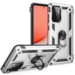 Hybrid PC + TPU Phone Case Shell Anti-Fall Finger Ring Kickstand for Samsung Galaxy A72 5G