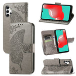 Præg Stor Sommerfugle Læder Pung Telefoncover til Samsung Galaxy A32 5G