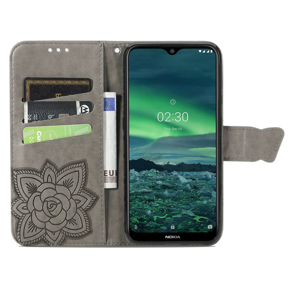 Præg Stor Sommerfugle Læder Pung Telefoncover til Samsung Galaxy A32 5G