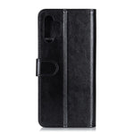 Crazy Horse Skin Leather Phone Wallet Stand Design Protective Shell for Samsung Galaxy A32 4G (EU Version)