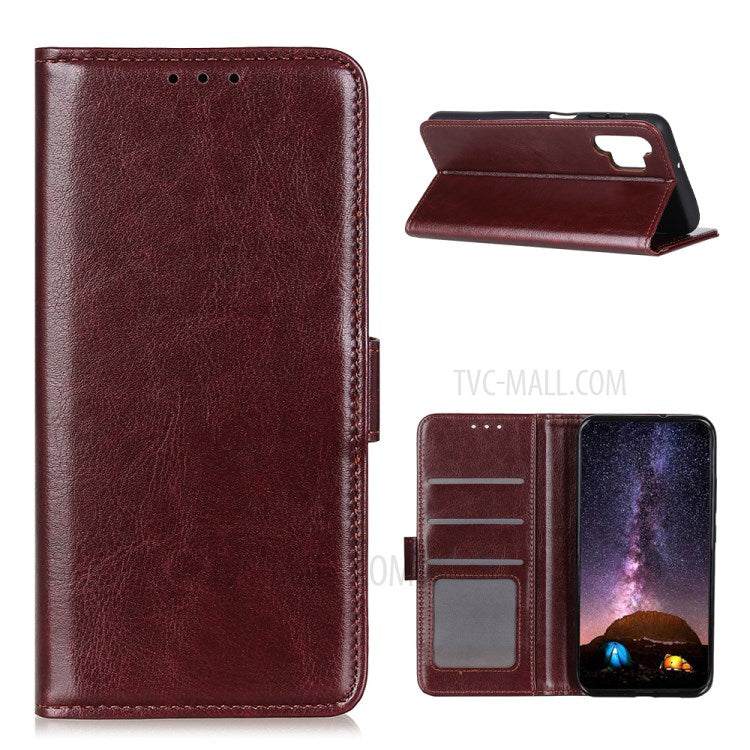 Crazy Horse Läder Mobilfodral Design Skyddande Skal för Samsung Galaxy A32 4G (EU-version)