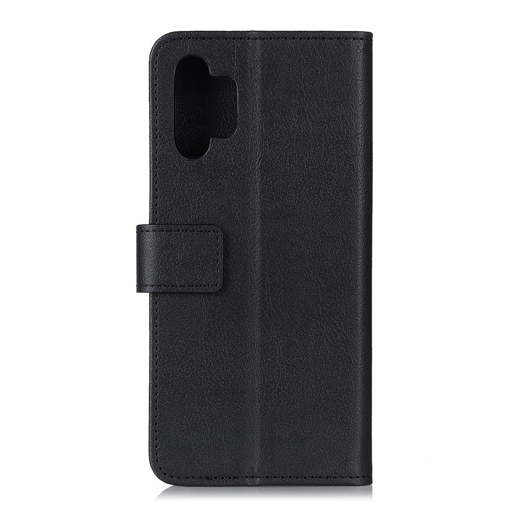 PU Leather Phone Cover Shell Case with Wallet and Stand for Samsung Galaxy A32 4G (EU Version)