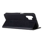 PU Leather Phone Cover Shell Case with Wallet and Stand for Samsung Galaxy A32 4G (EU Version)
