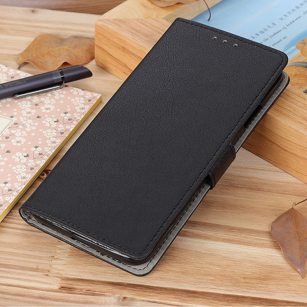 PU Leather Phone Cover Shell Case with Wallet and Stand for Samsung Galaxy A32 4G (EU Version)