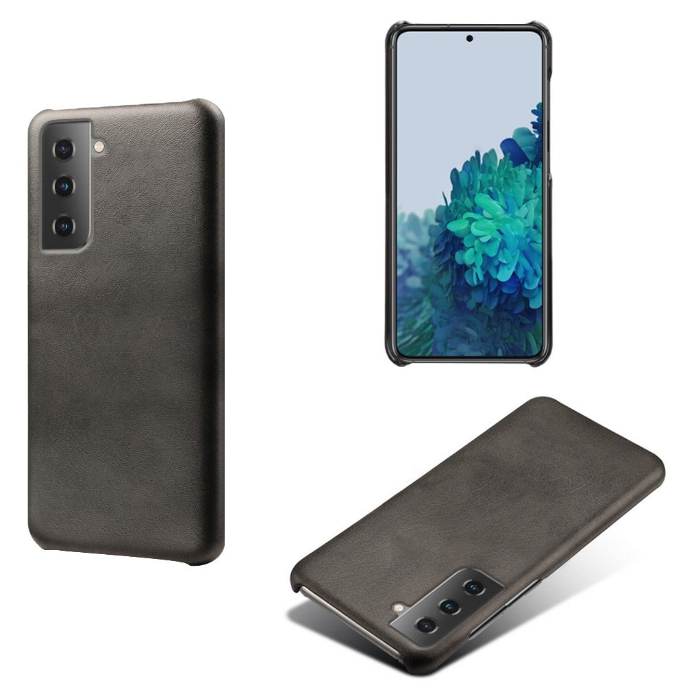 PU Leather Coated PC Phone Case for Samsung Galaxy S21 4G / 5G