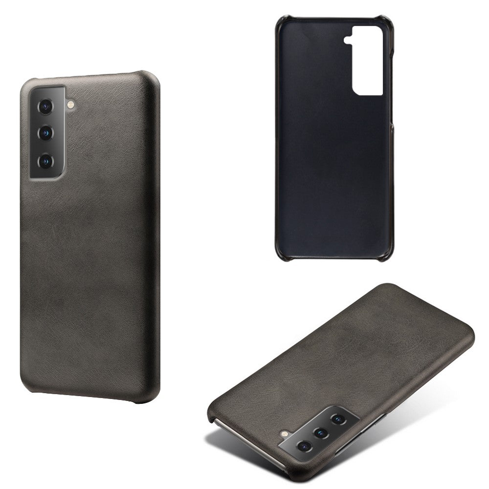 PU Leather Coated PC Phone Case for Samsung Galaxy S21 4G / 5G